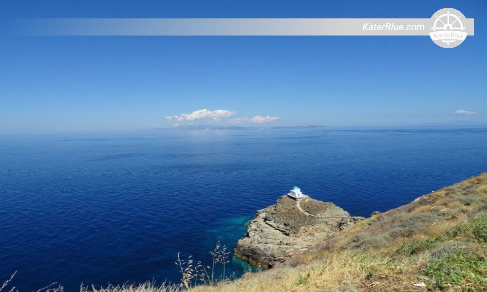 Sailing in the magnificent setting of the Cyclades in Syros, Greece